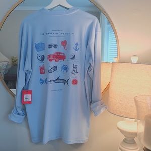 Southern Proper Baby Blue Long Sleeve Tee